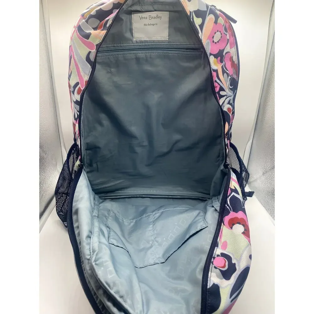 Vera Bradley Mod Paisley Pink Blue Lighten Up Essential Backpack School Travel